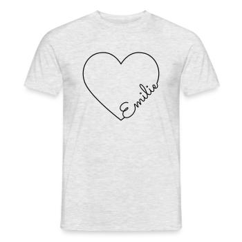 Emilie Name - Männer T-Shirt - Grau meliert - Vorne - AI Model Male 178 dark (178cm)