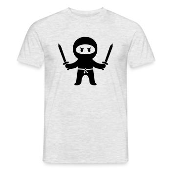 ninja - Men's T-Shirt - heather grey - Front - AI Model Male 178 dark (178cm)