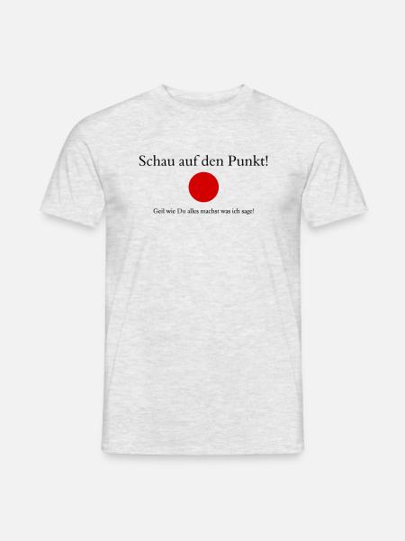 lustiger Spruch Punkt - Männer T-Shirt - Grau meliert