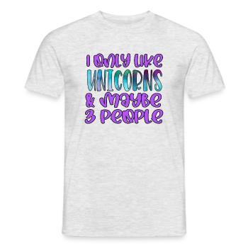 Licorne Disant Licorne Cheval Arc-en-ciel Fée Arc-en-ciel - T-shirt homme - gris chiné - Devant - AI Model Male 178 dark (178cm)
