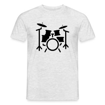 Batterie - Männer T-Shirt - Grau meliert - Vorne - AI Model Male 178 dark (178cm)