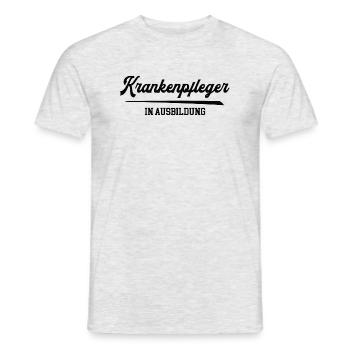 Krankenpfleger in Ausbildung Krankenpflege Azubi - Männer T-Shirt - Grau meliert - Vorne - AI Model Male 178 dark (178cm)