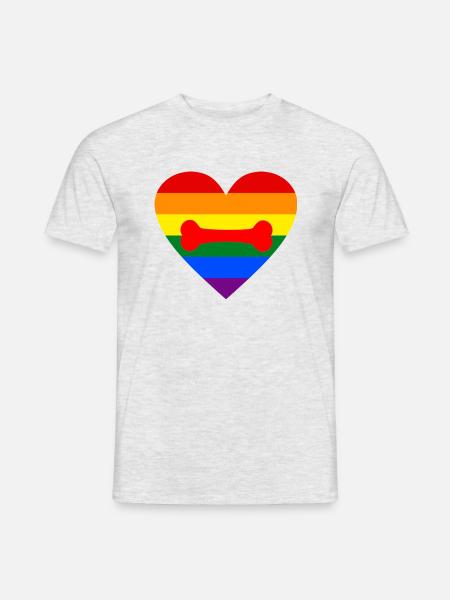 Gay Puppy Play LGBTQ Pride - Männer T-Shirt - Grau meliert