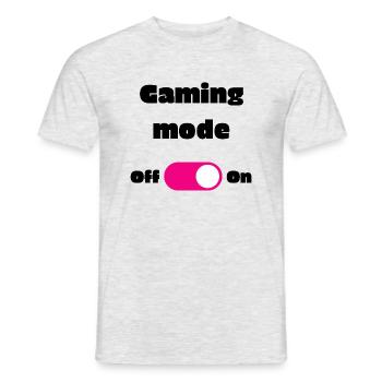 Gaming gamer on off design Videospiel geschenk - Männer T-Shirt - Grau meliert - Vorne - AI Model Male 178 dark (178cm)