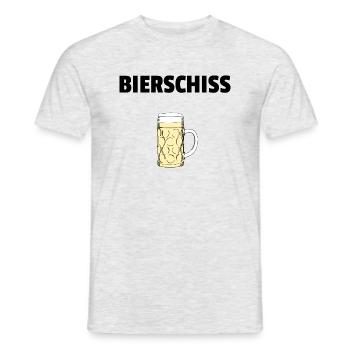 Bierschiss - Männer T-Shirt - Grau meliert - Vorne - AI Model Male 178 dark (178cm)