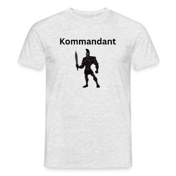Kommandant Krieger Herrscher Held Herkules Götter - Männer T-Shirt - Grau meliert - Vorne - AI Model Male 178 dark (178cm)