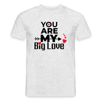 TU ES MON GRAND AMOUR - T-shirt homme - gris chiné - Devant - AI Model Male 178 dark (178cm)
