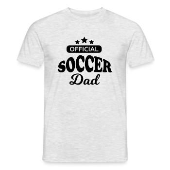 SOCCER DAD - Das Tshirt für alle Dads - Männer T-Shirt - Grau meliert - Vorne - AI Model Male 178 dark (178cm)