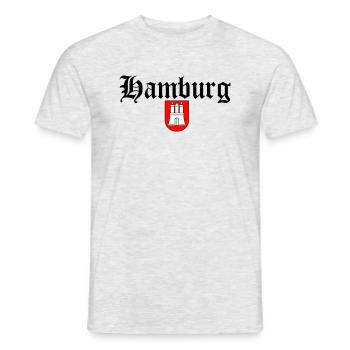 Hamburg - Männer T-Shirt - Grau meliert - Vorne - AI Model Male 178 dark (178cm)