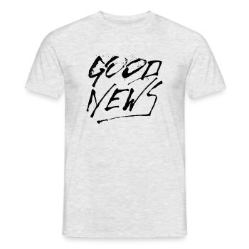 Good News schwarz - Männer T-Shirt - Grau meliert - Vorne - AI Model Male 178 dark (178cm)