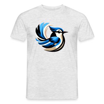 Blue jay - Men's T-Shirt - heather grey - Front - AI Model Male 178 dark (178cm)