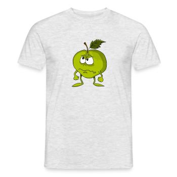 Wütender Apfel - Männer T-Shirt - Grau meliert - Vorne - AI Model Male 178 dark (178cm)