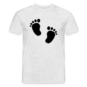 pieds de bébé - T-shirt homme - gris chiné - Devant - AI Model Male 178 dark (178cm)
