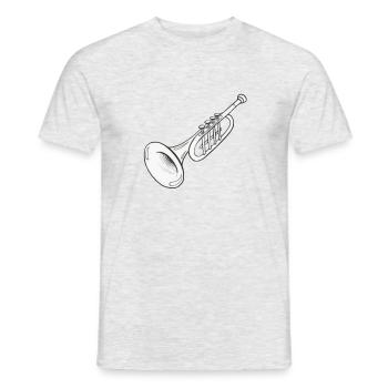 Trompete - Männer T-Shirt - Grau meliert - Vorne - AI Model Male 178 dark (178cm)