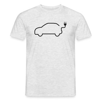 Voitures électriques Véhicules électriques E-Auto E-Mobilité - T-shirt homme - gris chiné - Devant - AI Model Male 178 dark (178cm)