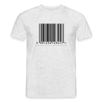 Conception de codes à barres - T-shirt homme - gris chiné - Devant - AI Model Male 178 dark (178cm)