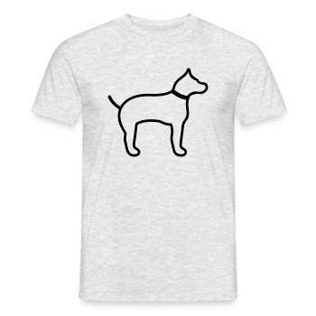 Chien symbole - T-shirt homme - gris chiné - Devant - AI Model Male 178 dark (178cm)