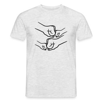 Papa Mama Enfants - T-shirt homme - gris chiné - Devant - AI Model Male 178 dark (178cm)