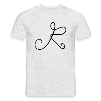 R - Männer T-Shirt - Grau meliert - Vorne - AI Model Male 178 dark (178cm)