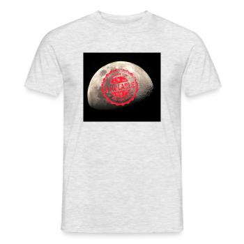 Lune, croissant, planète - T-shirt homme - gris chiné - Devant - AI Model Male 178 dark (178cm)