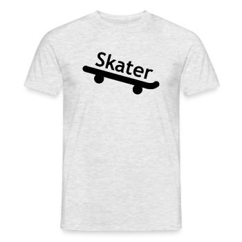 Skater Shirt - Skateboard - skaten - urban style - Men's T-Shirt - heather grey - Front - AI Model Male 178 dark (178cm)