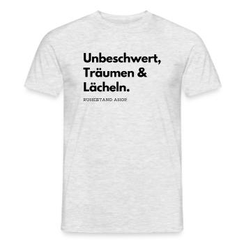 Unbeschwert Träumen Lächeln - Männer T-Shirt - Grau meliert - Vorne - AI Model Male 178 dark (178cm)