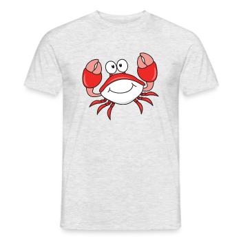 Crustacés du crabe - T-shirt homme - gris chiné - Devant - AI Model Male 178 dark (178cm)