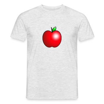 Red apple - Men's T-Shirt - heather grey - Front - AI Model Male 178 dark (178cm)