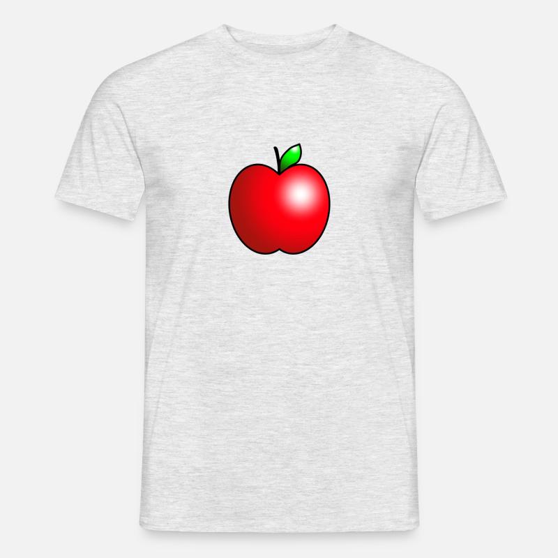 Roter Apfel - Männer T-Shirt - Grau meliert