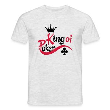 poker - T-shirt homme - gris chiné - Devant - AI Model Male 178 dark (178cm)