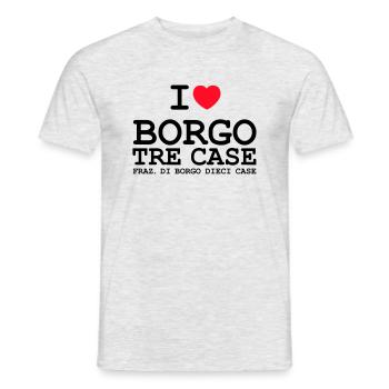 J’aime bourg trois maisons - T-shirt homme - gris chiné - Devant - AI Model Male 178 dark (178cm)