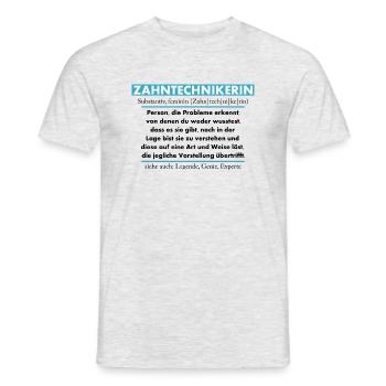 Zahntechnikerin - Männer T-Shirt - Grau meliert - Vorne - AI Model Male 178 dark (178cm)