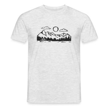 Mountainbiker, denn Radfahren ist wahre Liebe - Männer T-Shirt - Grau meliert - Vorne - AI Model Male 178 dark (178cm)