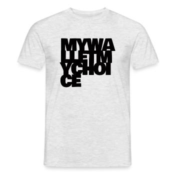 My Wallet My Choice - Männer T-Shirt - Grau meliert - Vorne - AI Model Male 178 dark (178cm)