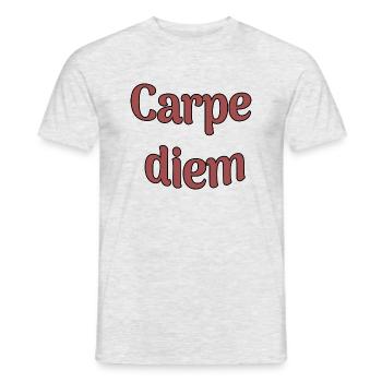 Carpe diem - Men's T-Shirt - heather grey - Front - AI Model Male 178 dark (178cm)