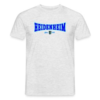 HEIDENHEIM - Männer T-Shirt - Grau meliert - Vorne - AI Model Male 178 dark (178cm)