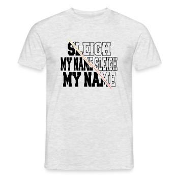 birthday present idea dinosaur moon christmas - Männer T-Shirt - Grau meliert - Vorne - AI Model Male 178 dark (178cm)