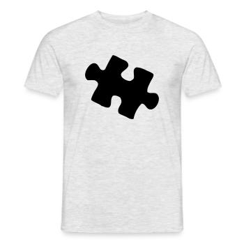 puzzle - Männer T-Shirt - Grau meliert - Vorne - AI Model Male 178 dark (178cm)