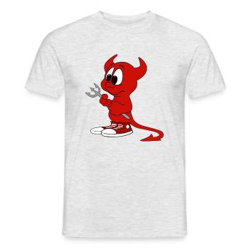 devil - T-shirt homme - gris chiné - Devant - AI Model Male 178 dark (178cm)