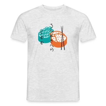 Sushi Hmm Miam - T-shirt homme - gris chiné - Devant - AI Model Male 178 dark (178cm)
