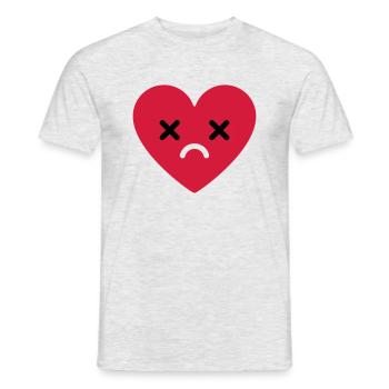 trauriges Herz emoji - Männer T-Shirt - Grau meliert - Vorne - AI Model Male 178 dark (178cm)