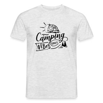 Camping vibes only - T-shirt homme - gris chiné - Devant - AI Model Male 178 dark (178cm)