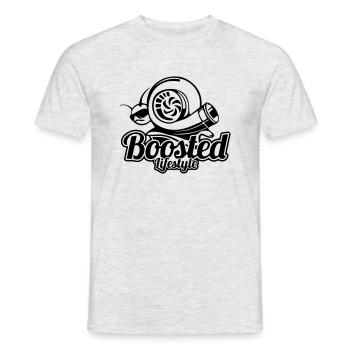 Illustration de style de vie boostée - T-shirt homme - gris chiné - Devant - AI Model Male 178 dark (178cm)