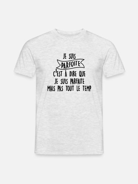 je suis parfoite - T-shirt homme - gris chiné