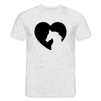 CHEVAL POUR MON CŒUR - T-shirt homme - gris chiné - Devant - AI Model Male 178 dark (178cm)