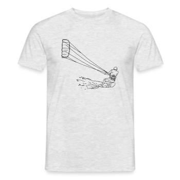 Kiteboarder Kitesurfer - Männer T-Shirt - Grau meliert - Vorne - AI Model Male 178 dark (178cm)