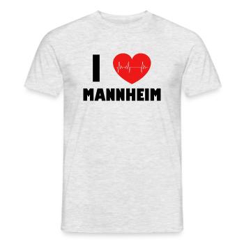 Mannheim Monnem - Männer T-Shirt - Grau meliert - Vorne - AI Model Male 178 dark (178cm)