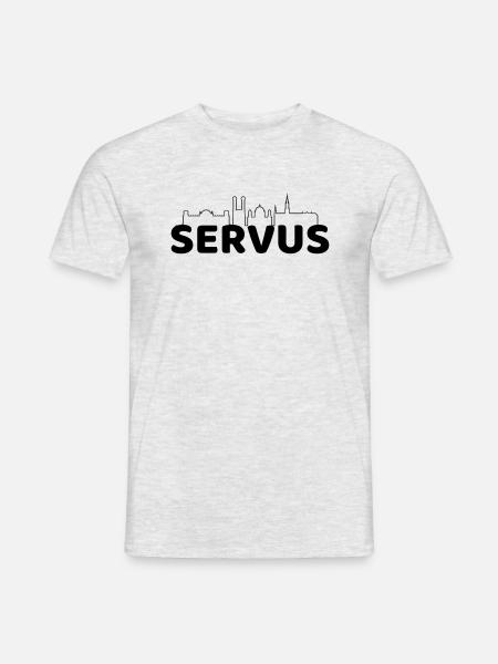 SERVUS - Männer T-Shirt - Grau meliert