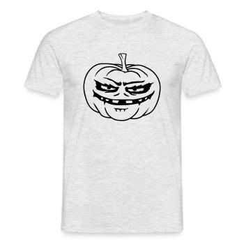 Monster Pumpkin Comic Halloween - Men's T-Shirt - heather grey - Front - AI Model Male 178 dark (178cm)