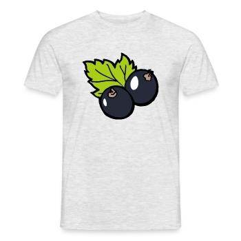 Cassis BlackCurrant Funny Gift Fruit - Men's T-Shirt - heather grey - Front - AI Model Male 178 dark (178cm)